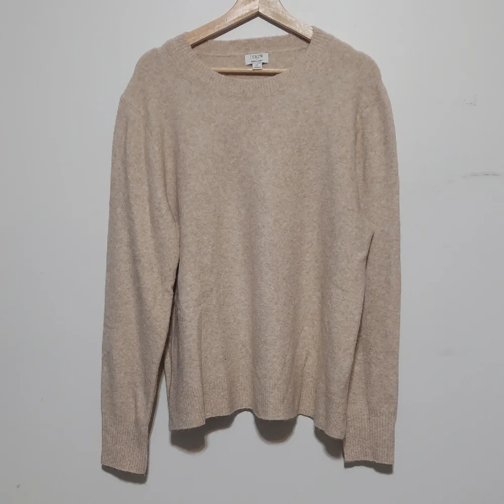J. Crew Soft Beige Crew Neck Sweater Size XL